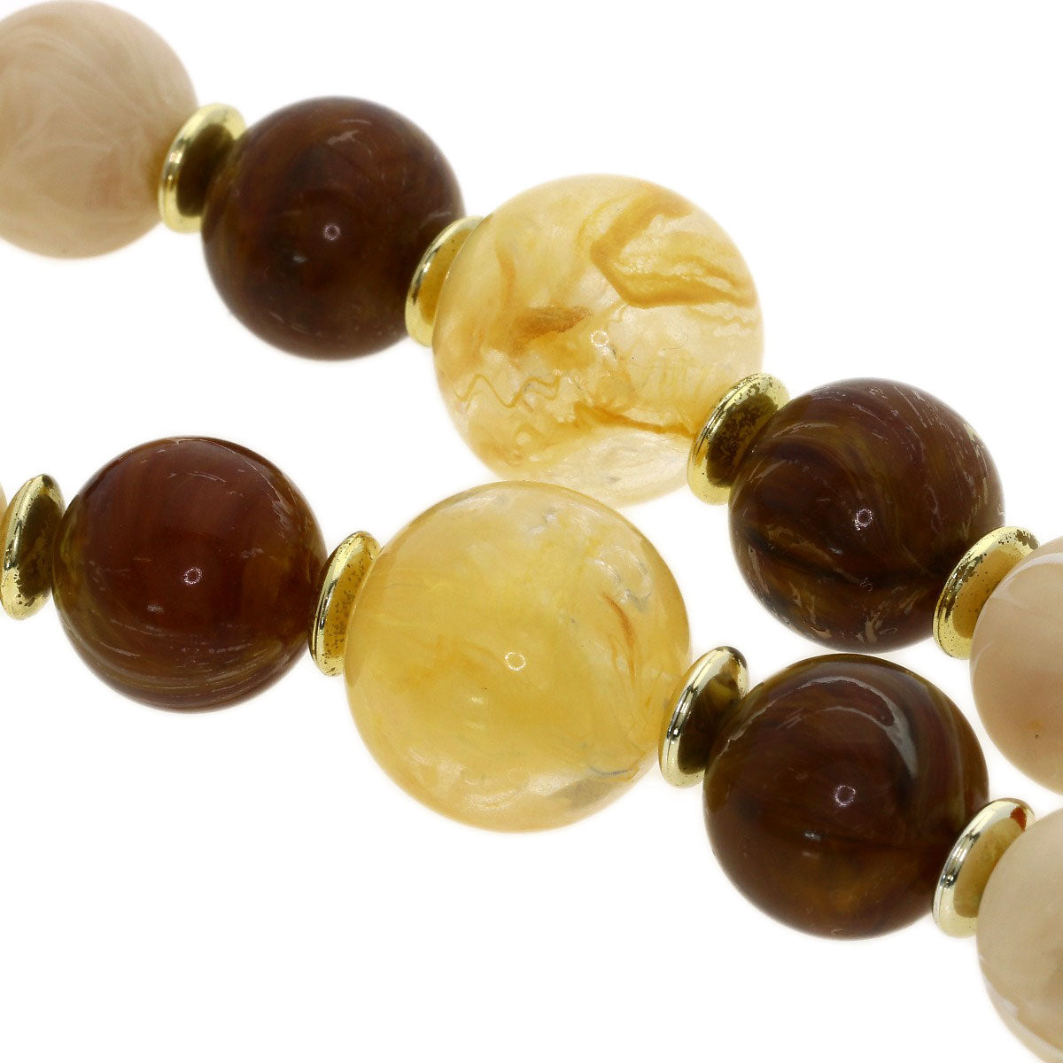 Dyed Pearl Pearl Resin Shell Plastic Crystal 6-Piece Set Necklace Metal g　Ladies