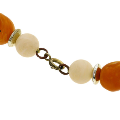 Dyed Pearl Pearl Resin Shell Plastic Crystal 6-Piece Set Necklace Metal g　Ladies