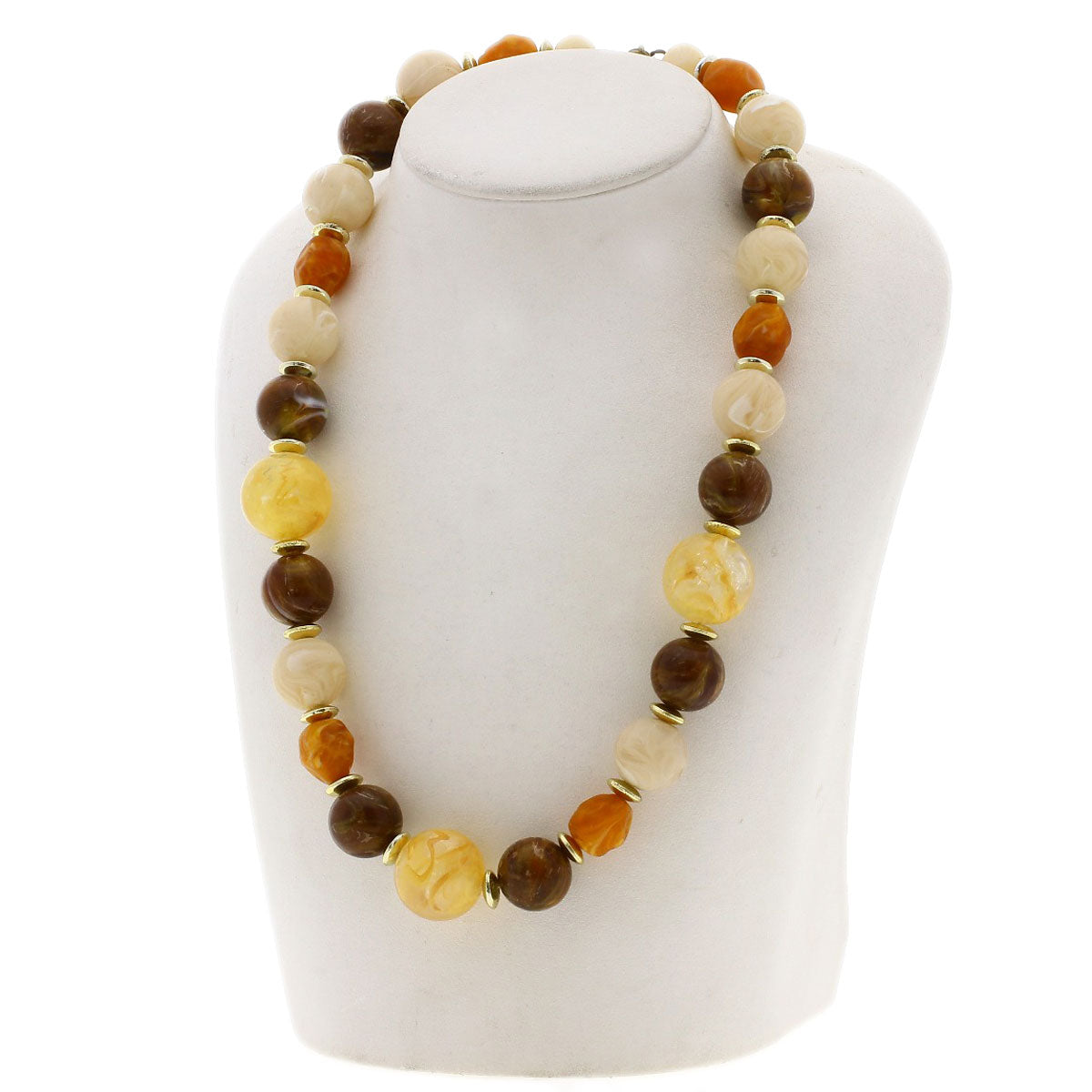 Dyed Pearl Pearl Resin Shell Plastic Crystal 6-Piece Set Necklace Metal g　Ladies