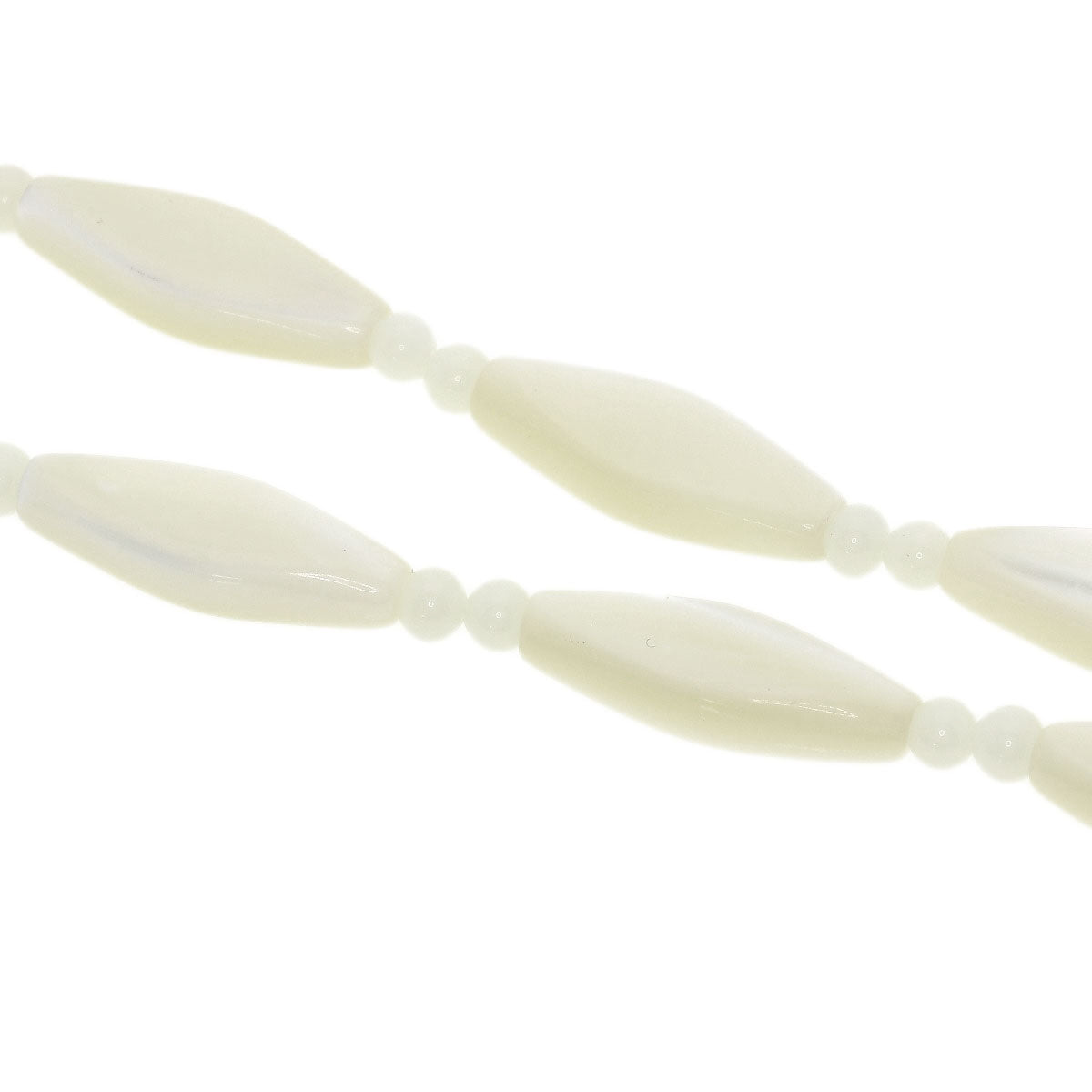 Dyed Pearl Pearl Resin Shell Plastic Crystal 6-Piece Set Necklace Metal g　Ladies