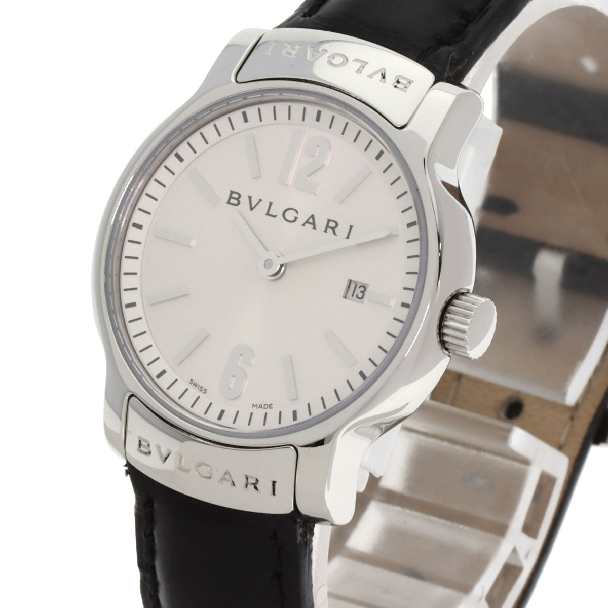 BVLGARI Solo tempo Watches ST29C6SLD Stainless Steel/Leather Ladies