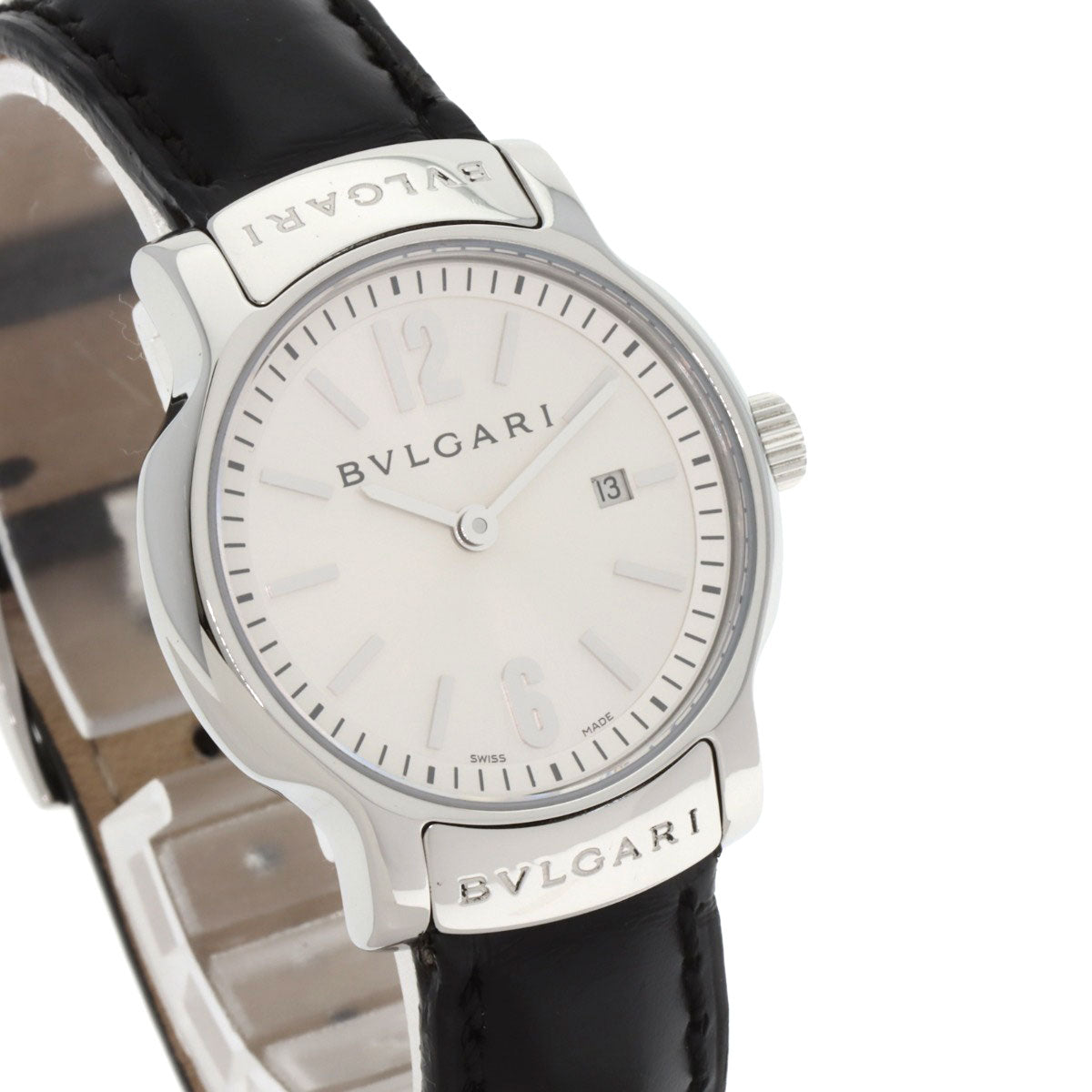 BVLGARI Solo tempo Watches ST29C6SLD Stainless Steel/Leather Ladies