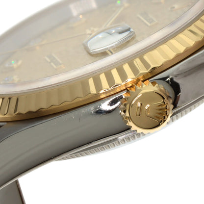 ROLEX DATEJUST 10P Diamond Watches 16233G Stainless Steel/SSxK18YG mens