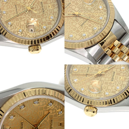 ROLEX DATEJUST 10P Diamond Watches 16233G Stainless Steel/SSxK18YG mens