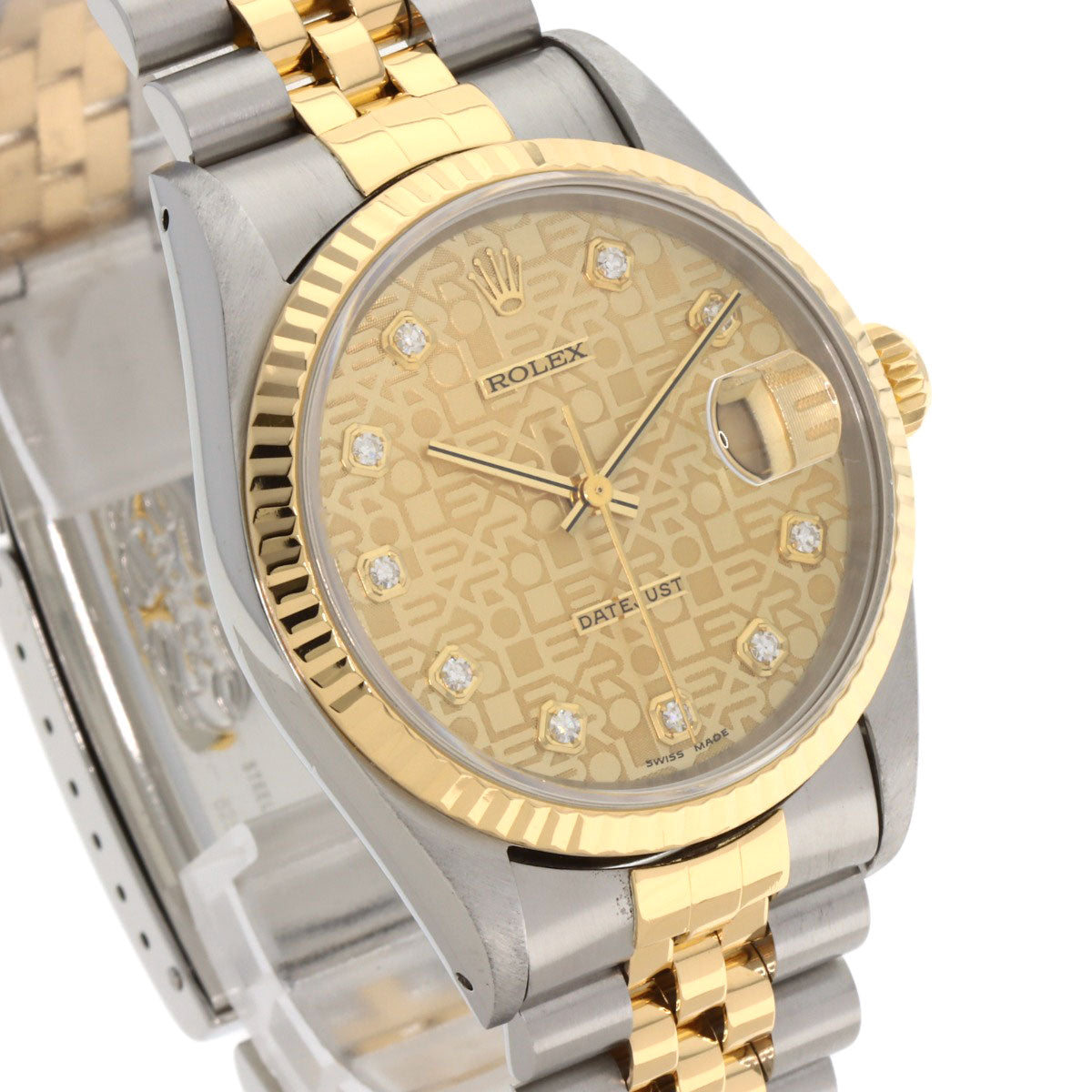 ROLEX DATEJUST 10P Diamond Watches 16233G Stainless Steel/SSxK18YG mens
