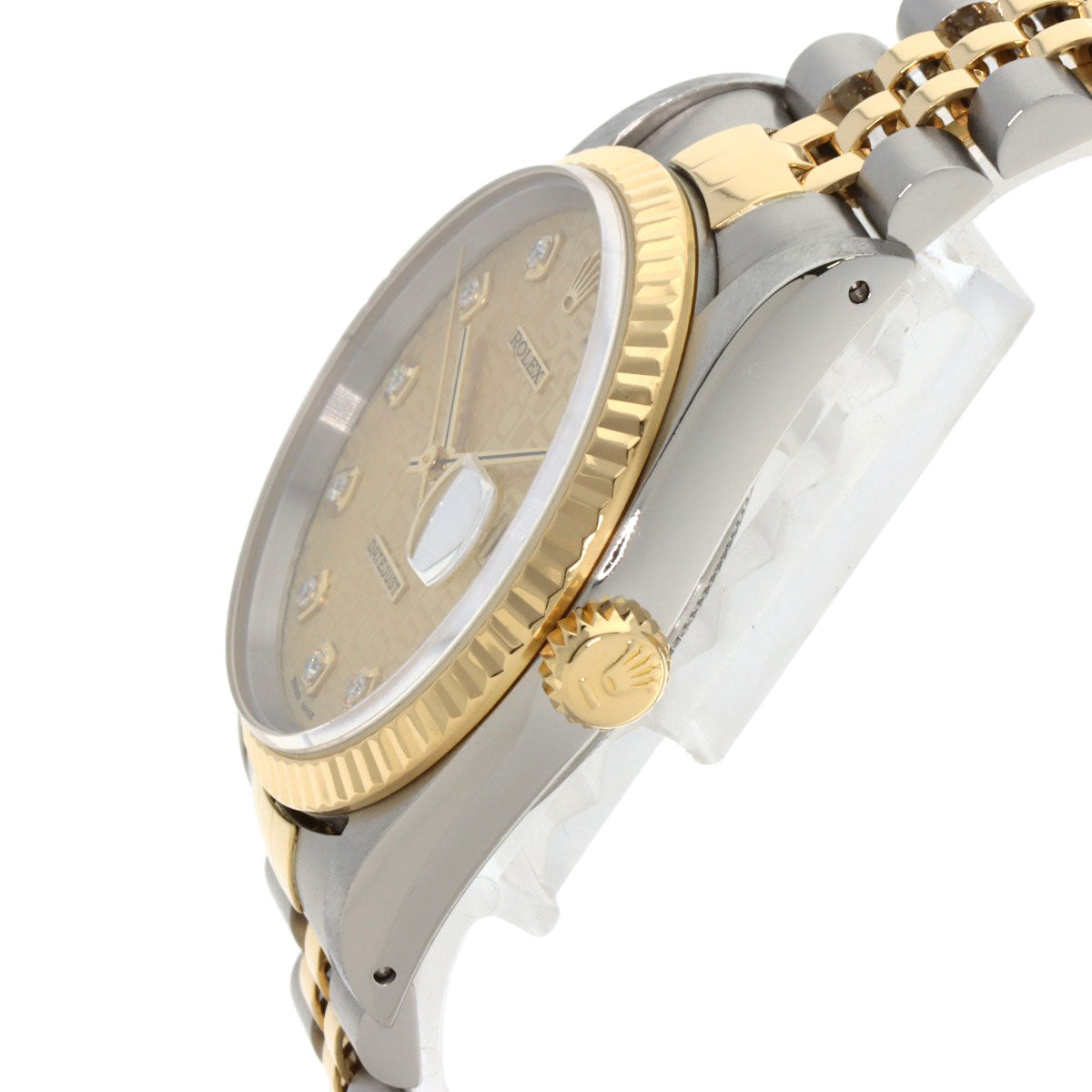 ROLEX DATEJUST 10P Diamond Watches 16233G Stainless Steel/SSxK18YG mens