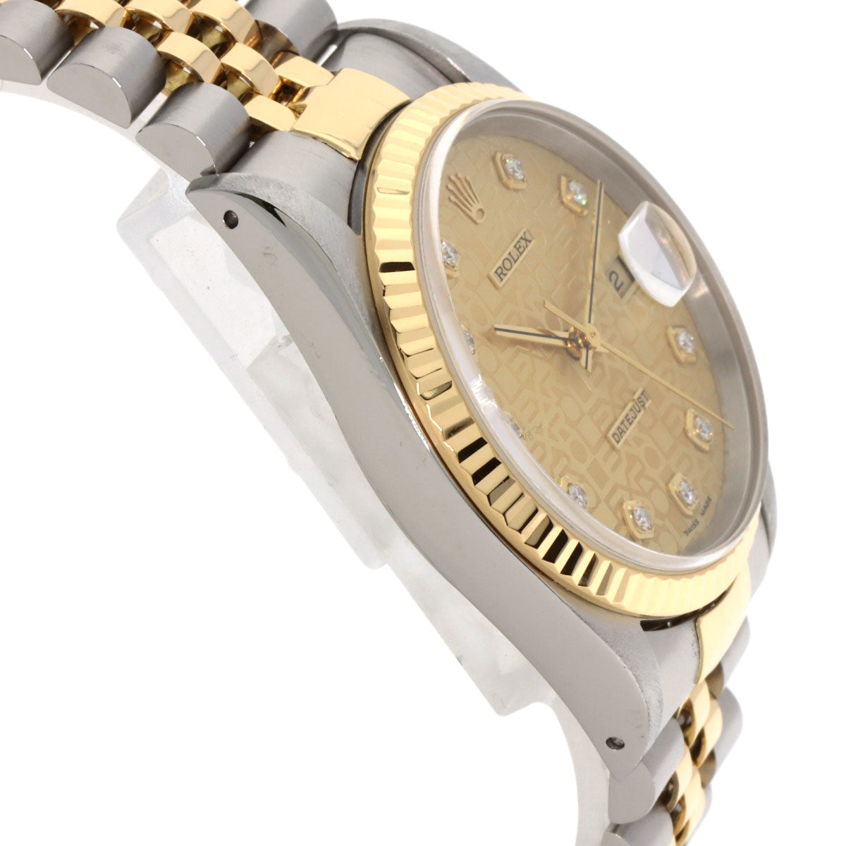 ROLEX DATEJUST 10P Diamond Watches 16233G Stainless Steel/SSxK18YG mens