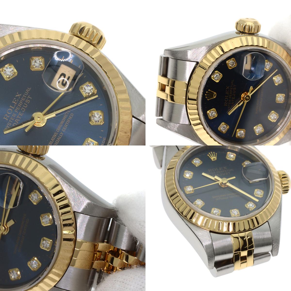 ROLEX DATEJUST 10P Diamond Watches 79173G Stainless Steel/SSxK18YG Ladies