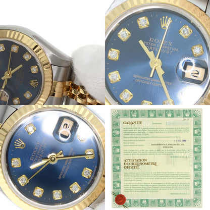 ROLEX DATEJUST 10P Diamond Watches 79173G Stainless Steel/SSxK18YG Ladies