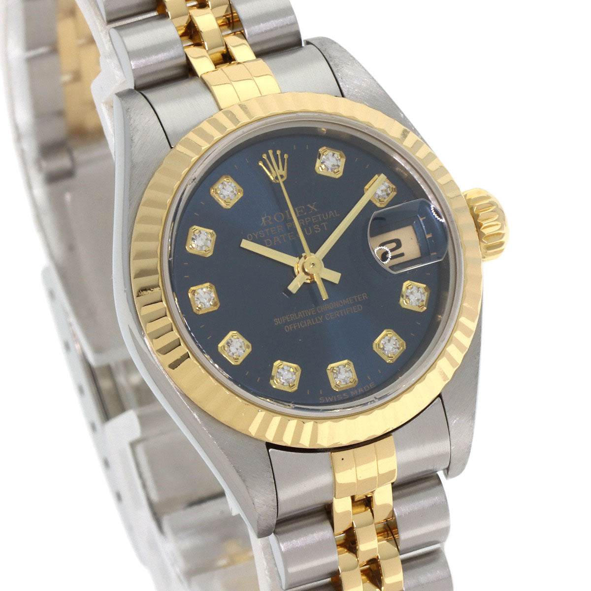 ROLEX DATEJUST 10P Diamond Watches 79173G Stainless Steel/SSxK18YG Ladies