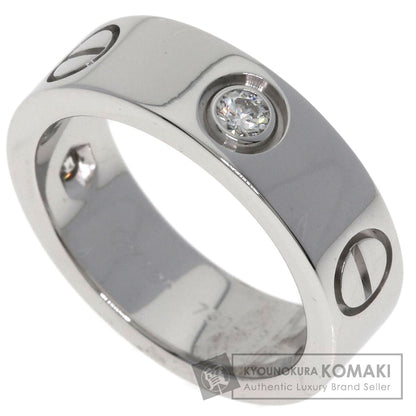CARTIER love ring 3P Diamond #48 Ring K18 White Gold Ladies [Used]