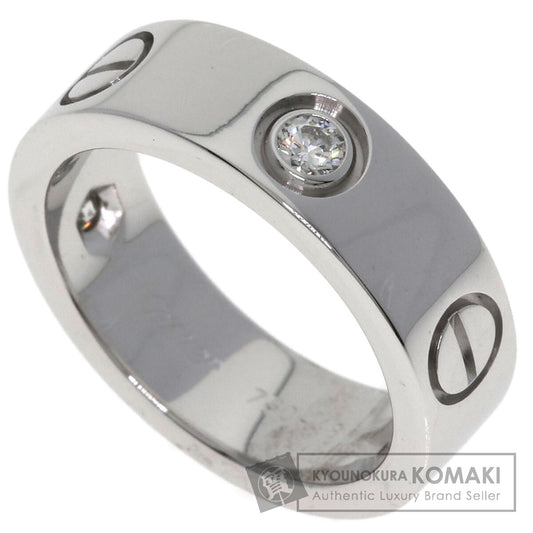 CARTIER love ring 3P Diamond #48 Ring K18 White Gold Ladies [Used]