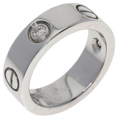 CARTIER love ring 3P Diamond #48 Ring K18 White Gold Ladies [Used]