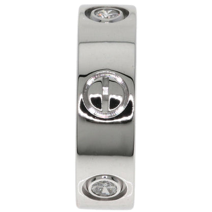 CARTIER love ring 3P Diamond #48 Ring K18 White Gold Ladies [Used]