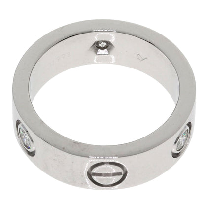 CARTIER love ring 3P Diamond #48 Ring K18 White Gold Ladies [Used]