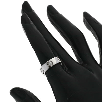 CARTIER love ring 3P Diamond #48 Ring K18 White Gold Ladies [Used]