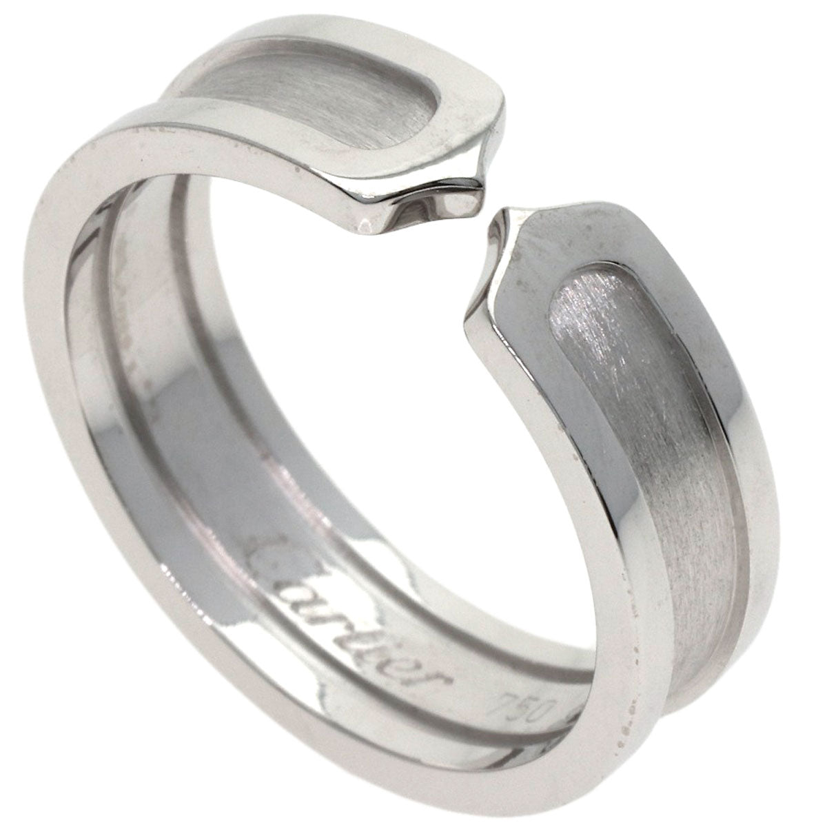 CARTIER C2 Ring SM #61 Ring K18 White Gold unisex [Used]