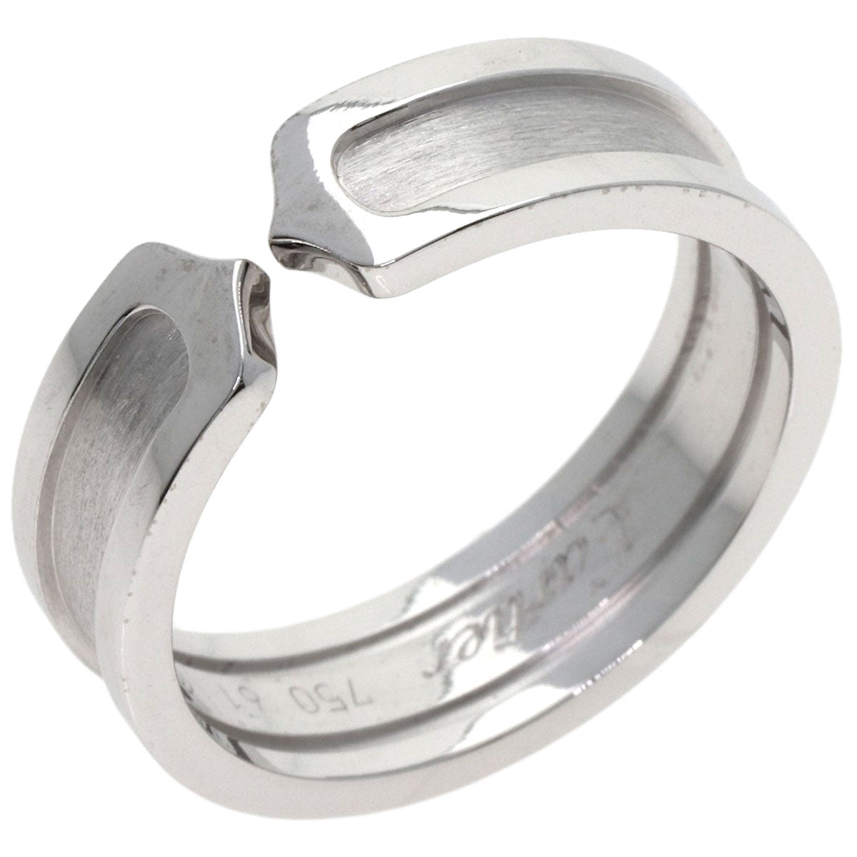 CARTIER C2 Ring SM #61 Ring K18 White Gold unisex [Used]