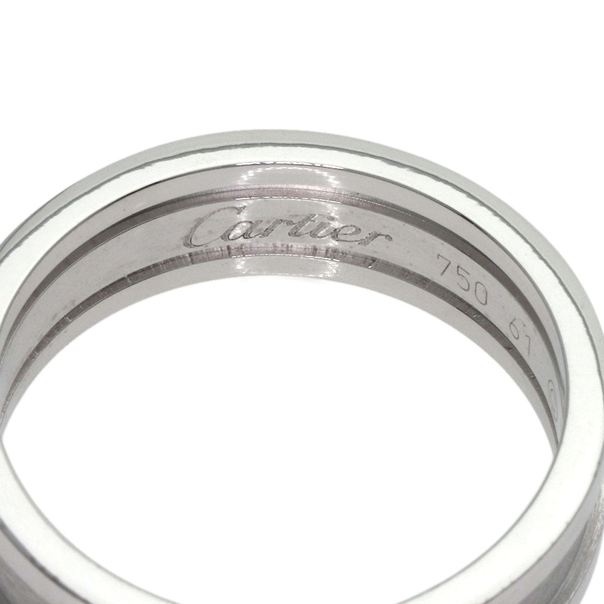 CARTIER C2 Ring SM #61 Ring K18 White Gold unisex [Used]