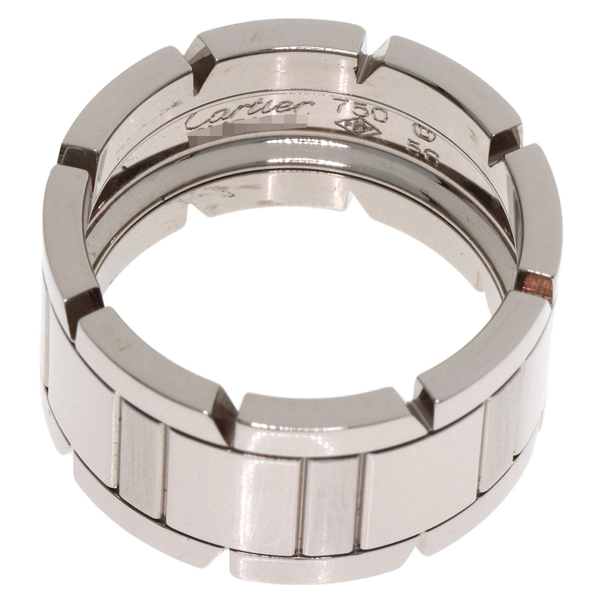 CARTIER Tank Française LM #56 Ring K18 White Gold Ladies [Used]