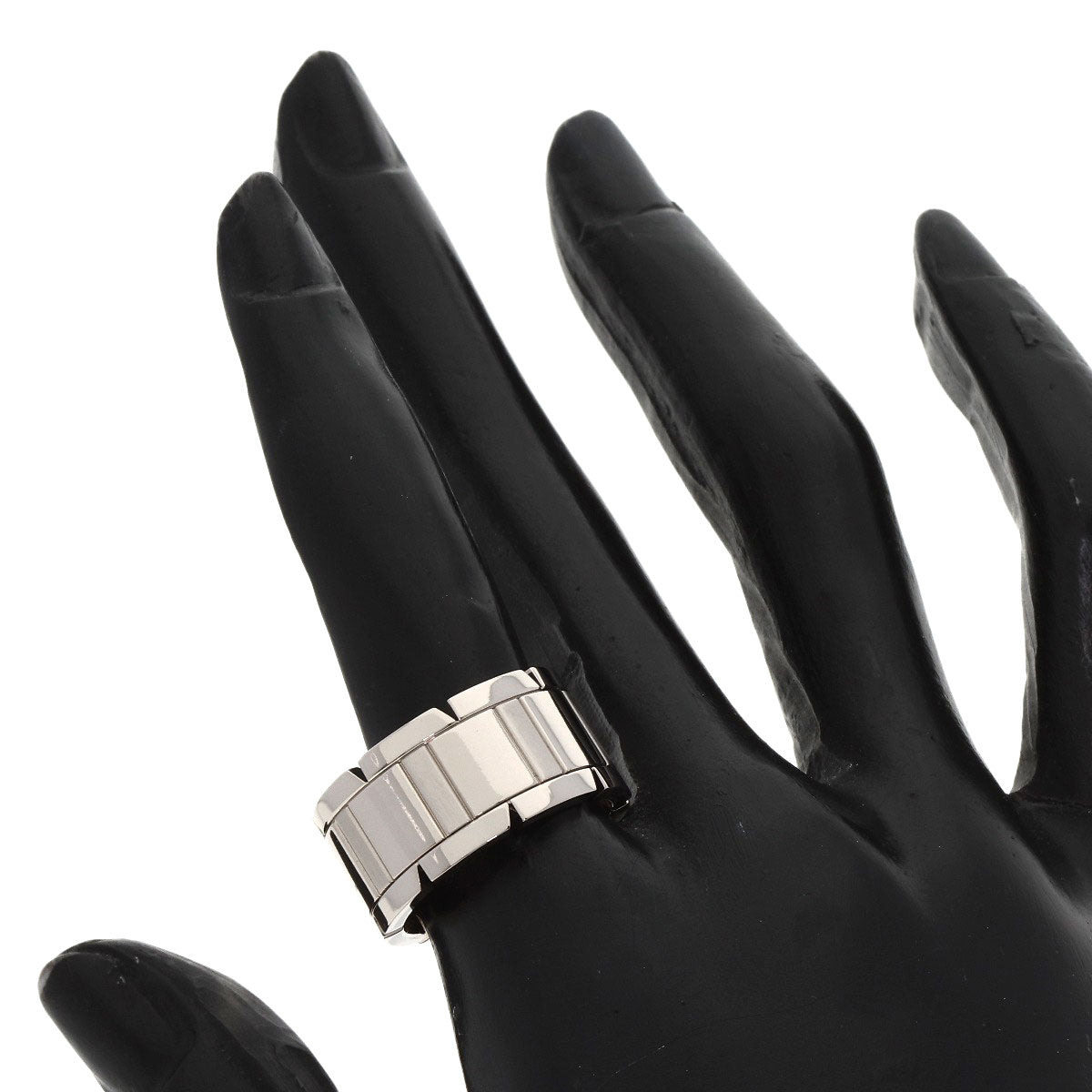 CARTIER Tank Française LM #56 Ring K18 White Gold Ladies [Used]