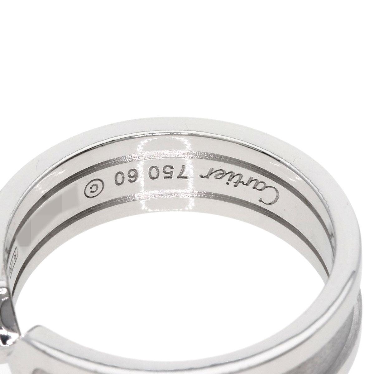 CARTIER C2 Ring SM #60 Ring K18 White Gold Ladies [Used]