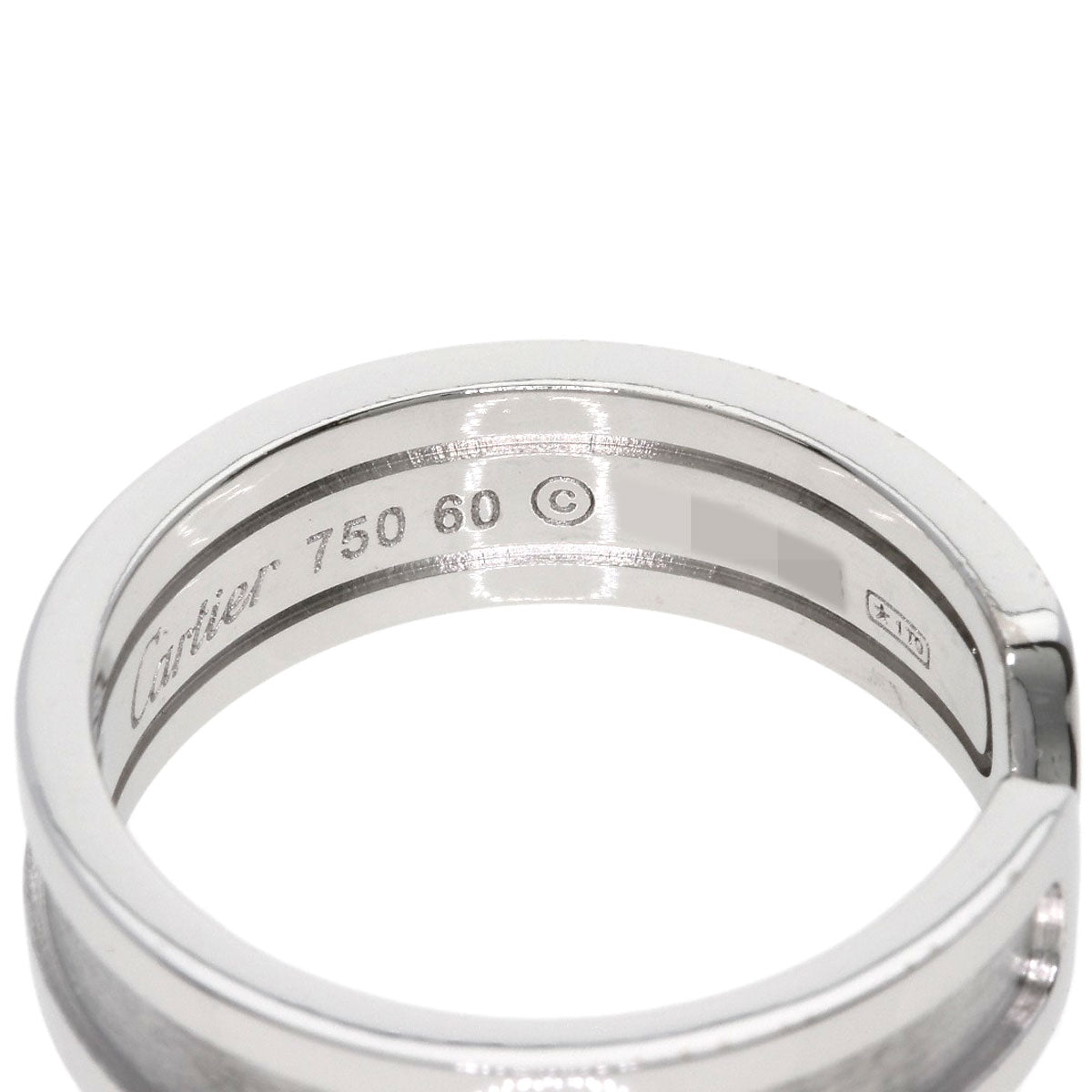 CARTIER C2 Ring SM #60 Ring K18 White Gold Ladies [Used]