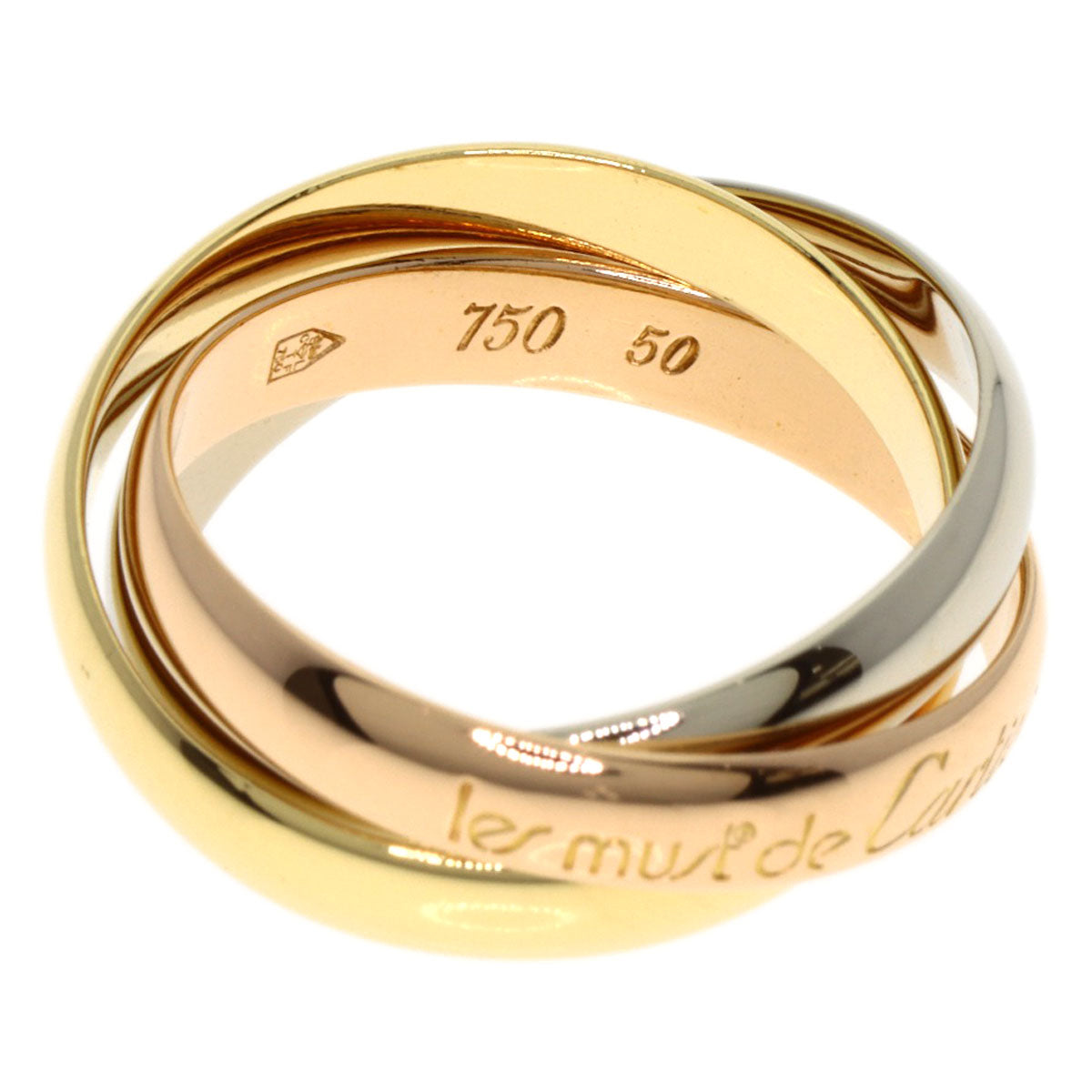 CARTIER Trinity #50 Ring K18 Yellow Gold K18 White GoldLadies [Used]