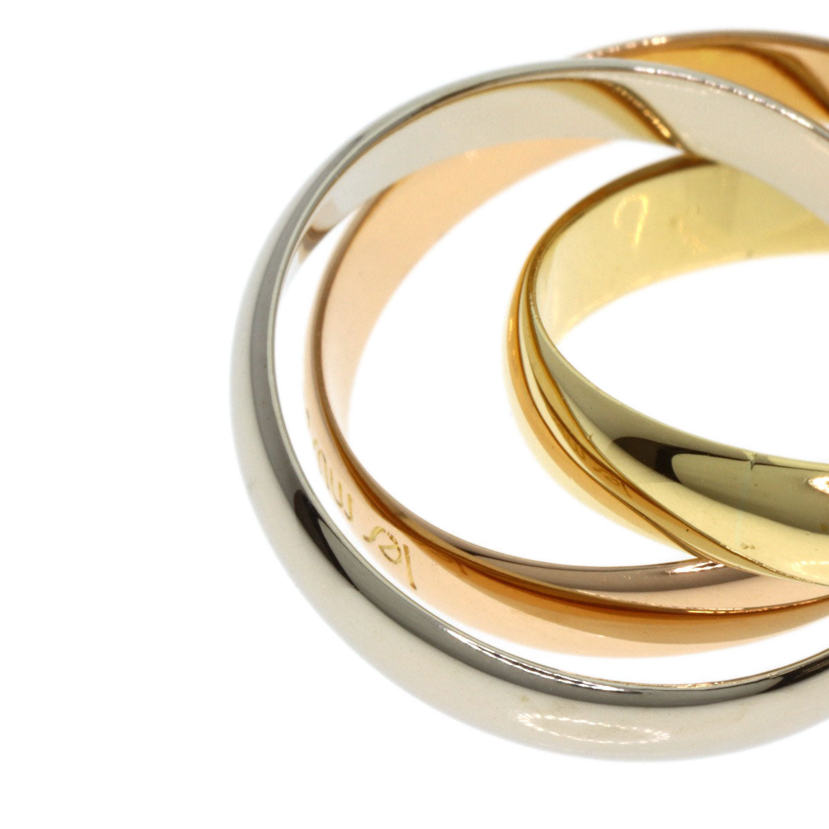 CARTIER Trinity #50 Ring K18 Yellow Gold K18 White GoldLadies [Used]