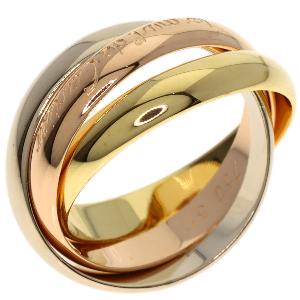 CARTIER Trinity #51 Ring K18 Yellow Gold K18 White GoldLadies [Used]