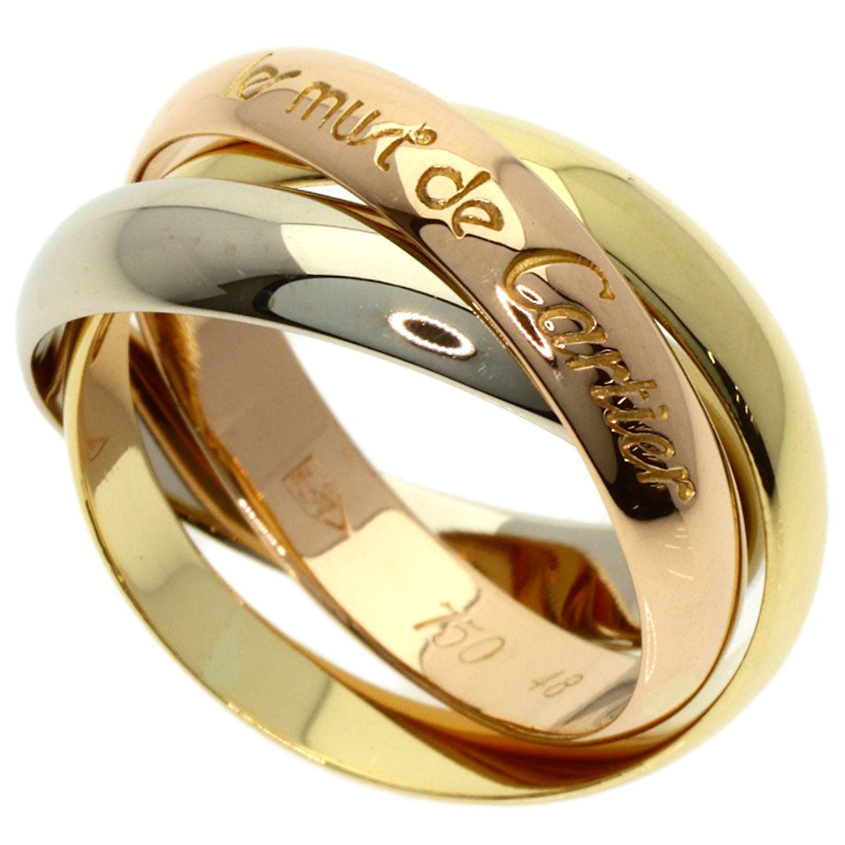 CARTIER Trinity #48 Ring K18 Yellow Gold K18 White GoldLadies [Used]