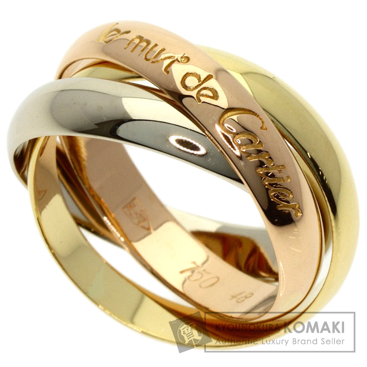 CARTIER Trinity #48 Ring K18 Yellow Gold K18 White GoldLadies [Used]
