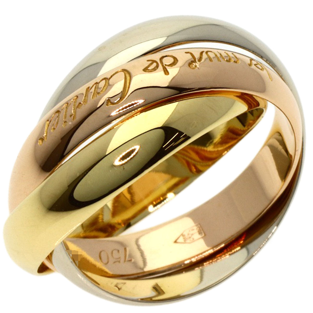 CARTIER Trinity #48 Ring K18 Yellow Gold K18 White GoldLadies [Used]