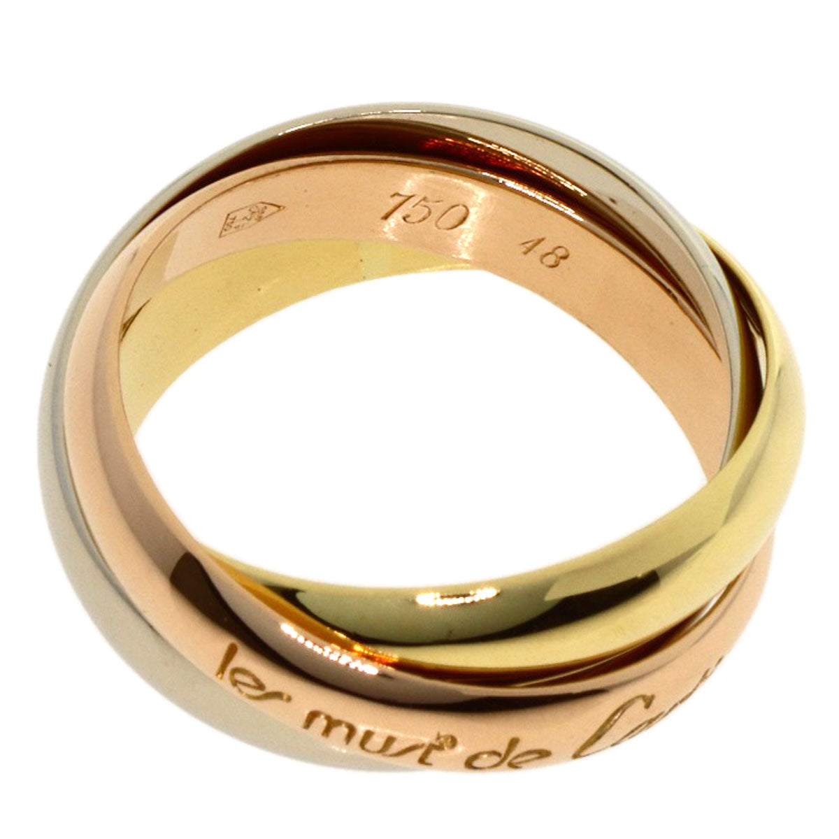 CARTIER Trinity #48 Ring K18 Yellow Gold K18 White GoldLadies [Used]