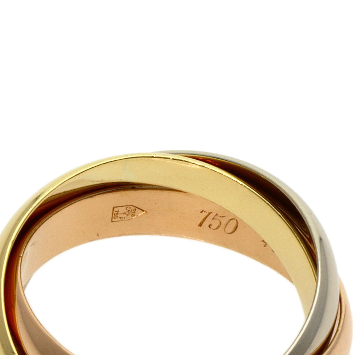 CARTIER Trinity #48 Ring K18 Yellow Gold K18 White GoldLadies [Used]
