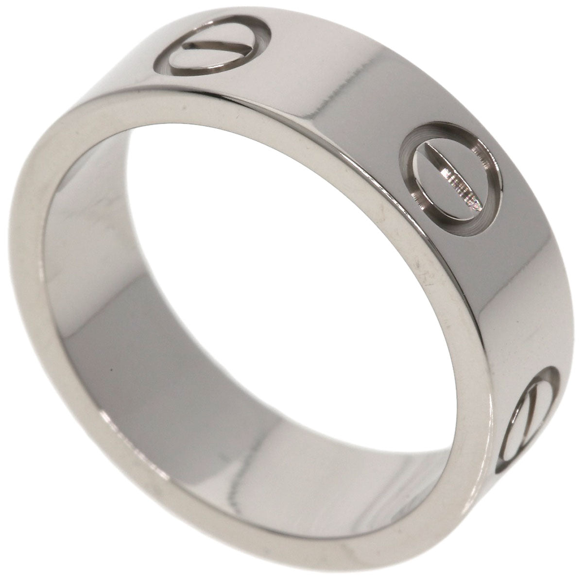 CARTIER love ring #49 Ring K18 White Gold Ladies [Used]