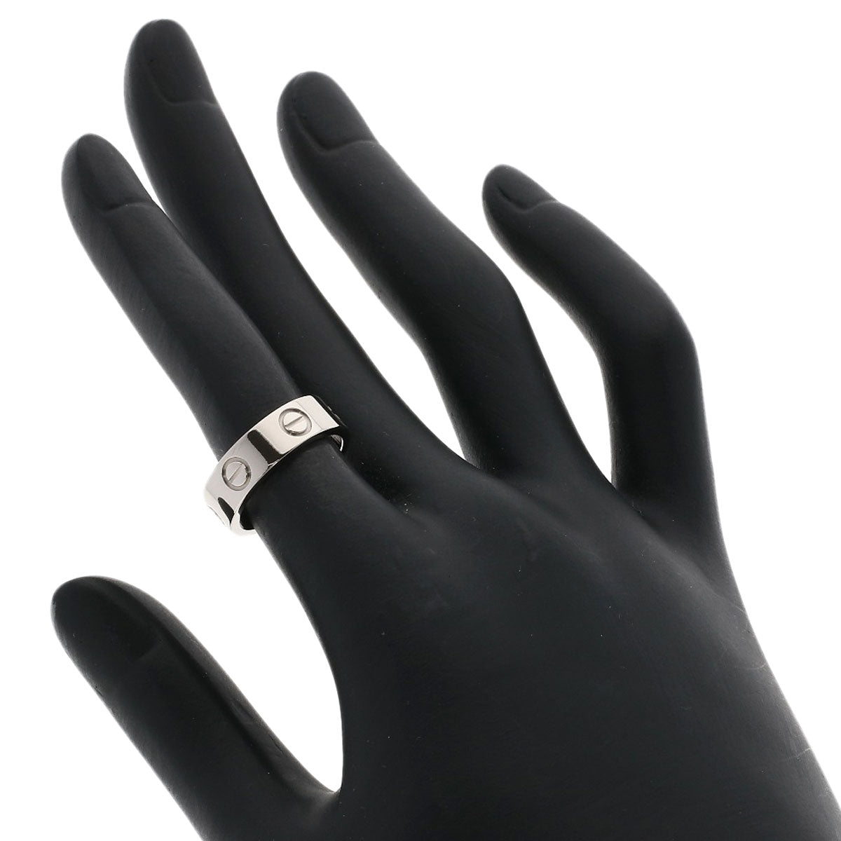 CARTIER love ring #49 Ring K18 White Gold Ladies [Used]