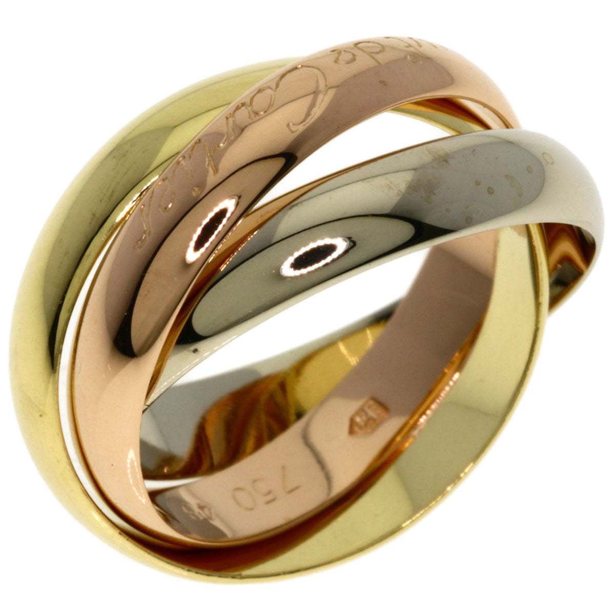CARTIER Trinity #48 Ring K18 Yellow Gold K18 White GoldLadies [Used]