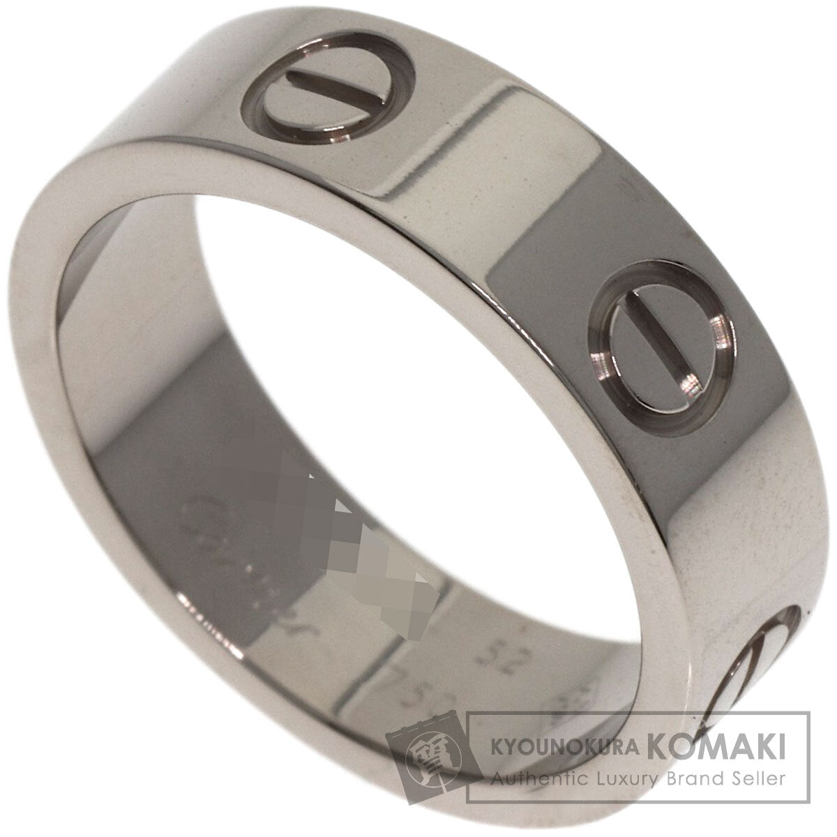 CARTIER love ring #52 Ring K18 White Gold Ladies [Used]