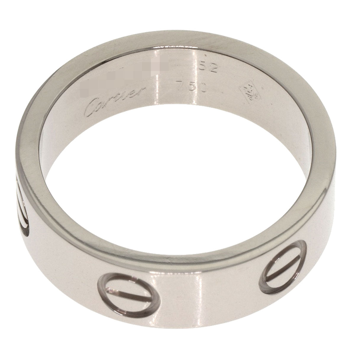 CARTIER love ring #52 Ring K18 White Gold Ladies [Used]
