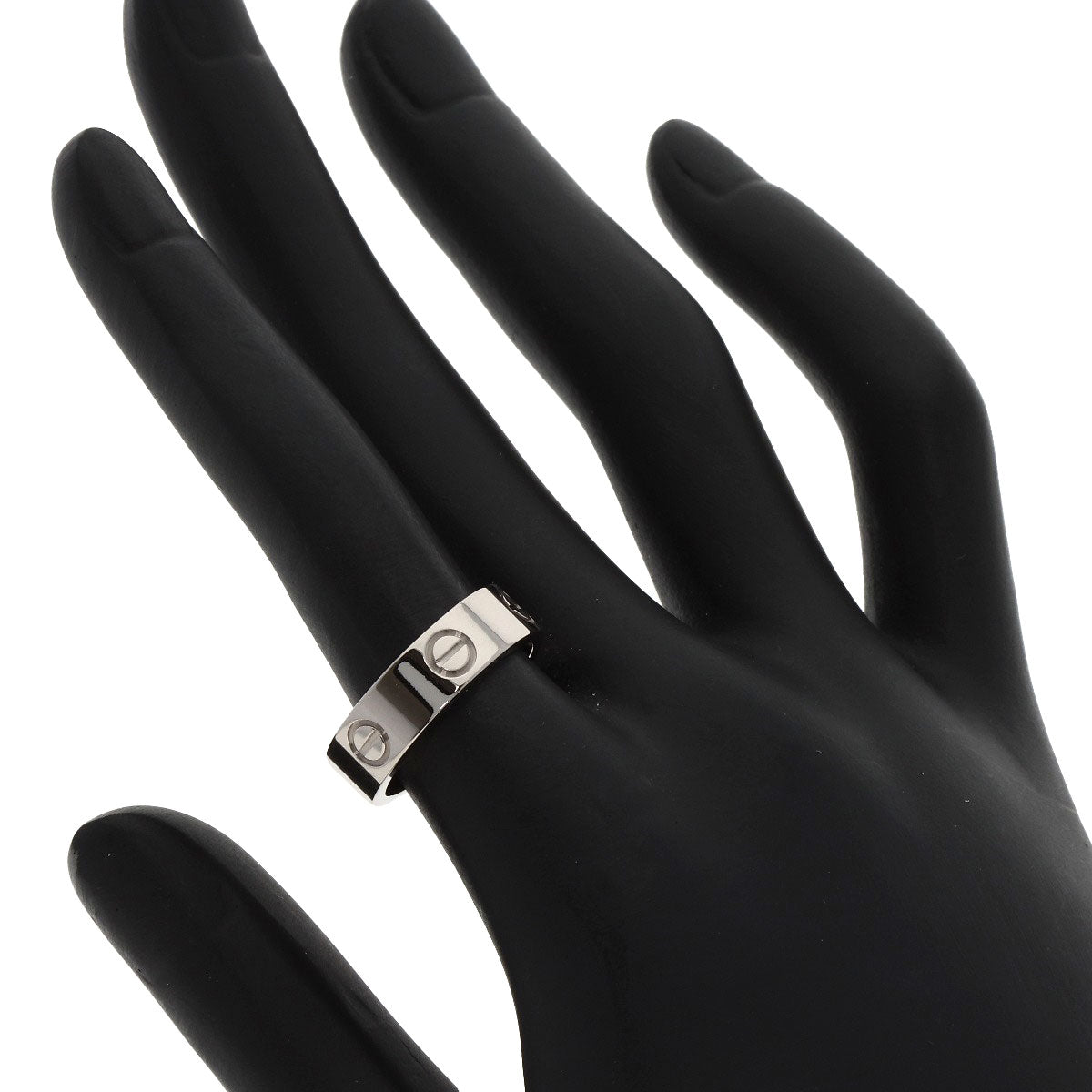 CARTIER love ring #52 Ring K18 White Gold Ladies [Used]