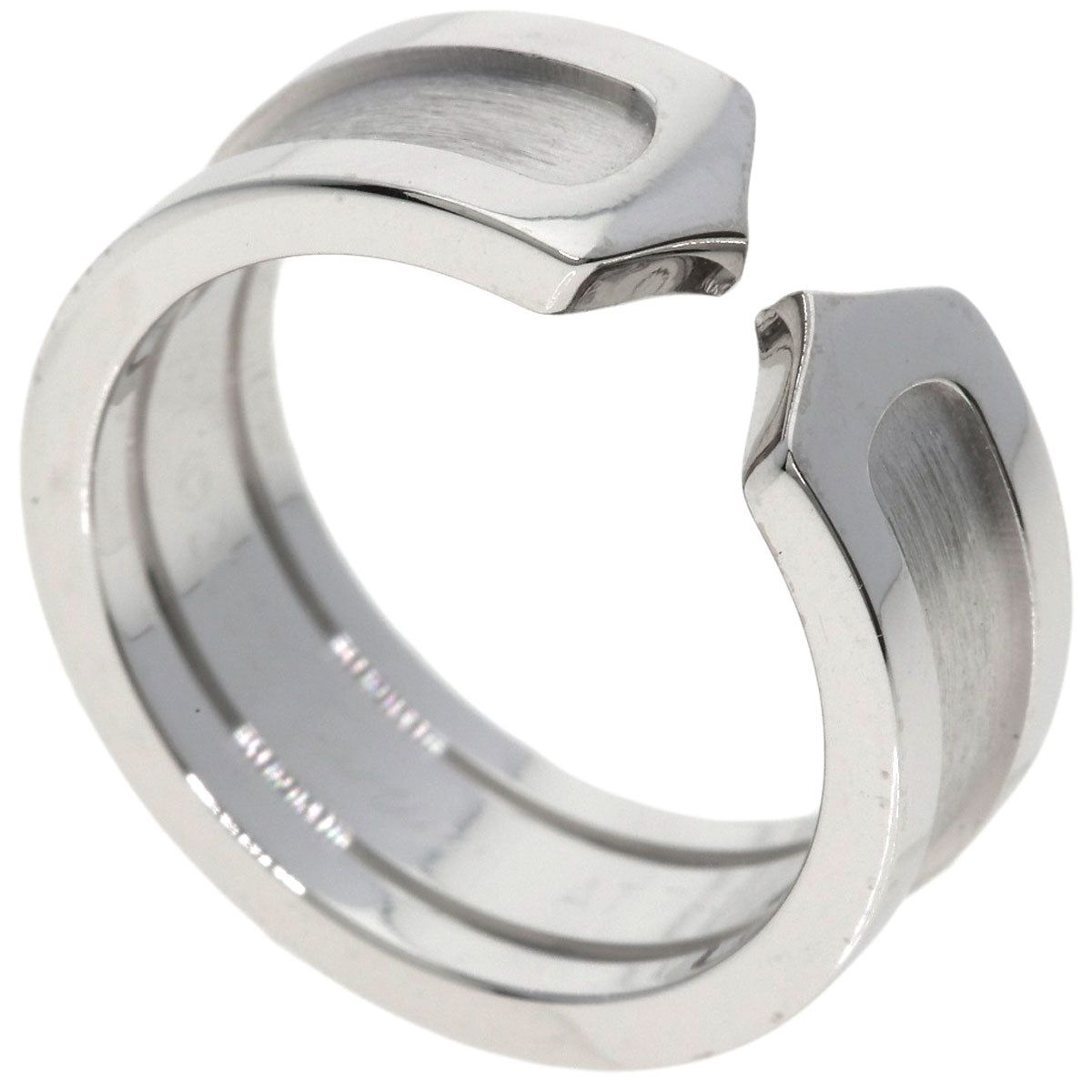 CARTIER C2 ring SM #47 Ring K18 White Gold Ladies [Used]