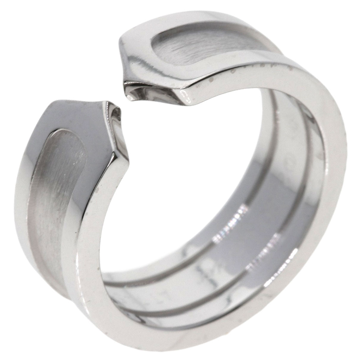 CARTIER C2 ring SM #47 Ring K18 White Gold Ladies [Used]