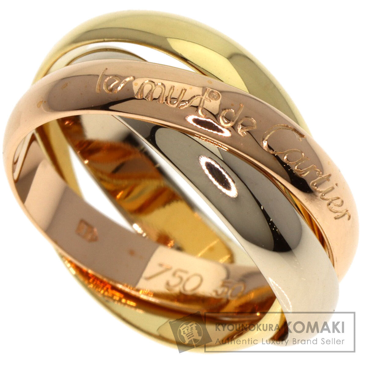 CARTIER Trinity #50 Ring K18 Yellow Gold K18 White GoldLadies [Used]