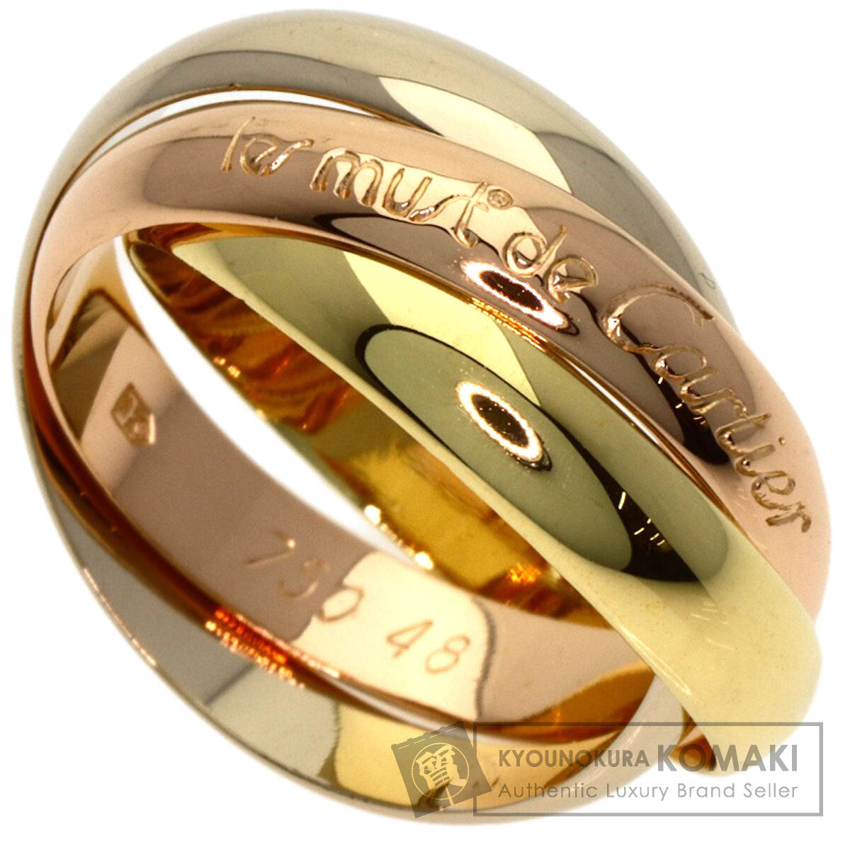 CARTIER Trinity #48 Ring K18 Yellow Gold K18 White GoldLadies [Used]