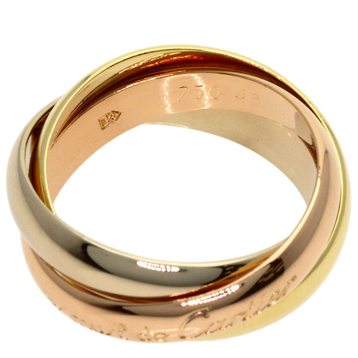 CARTIER Trinity #48 Ring K18 Yellow Gold K18 White GoldLadies [Used]