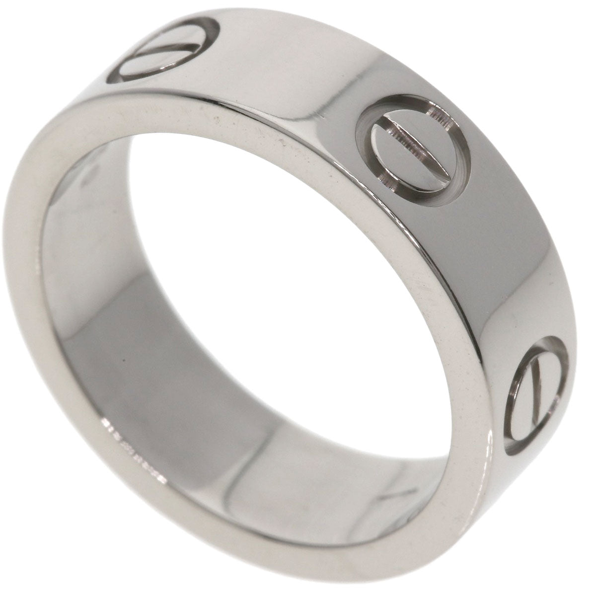 CARTIER love ring #50 Ring K18 White Gold Ladies [Used]