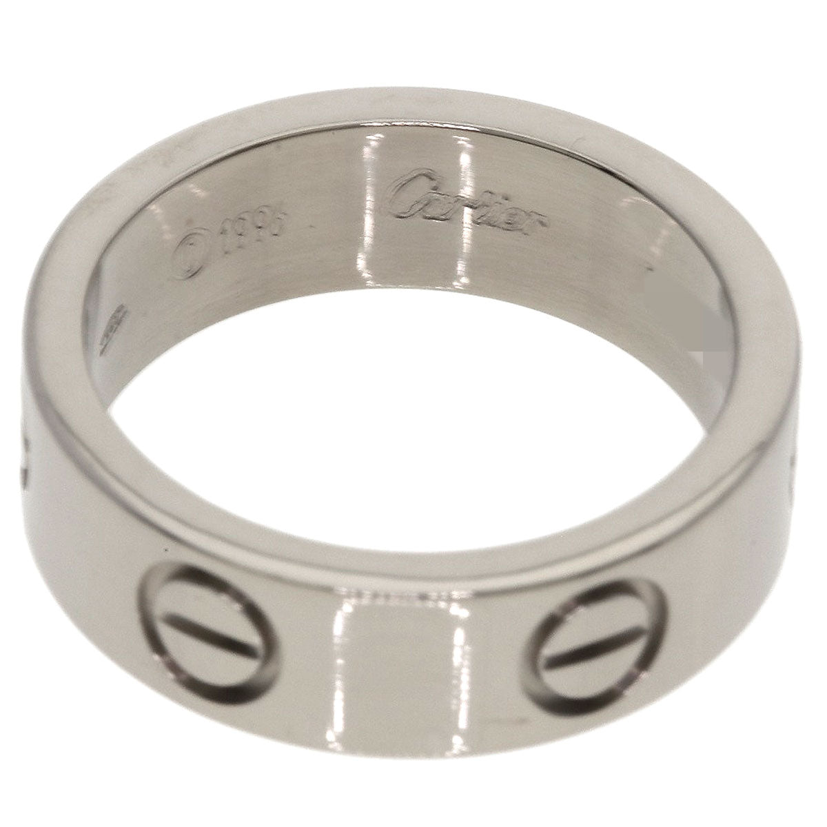 CARTIER love ring #50 Ring K18 White Gold Ladies [Used]