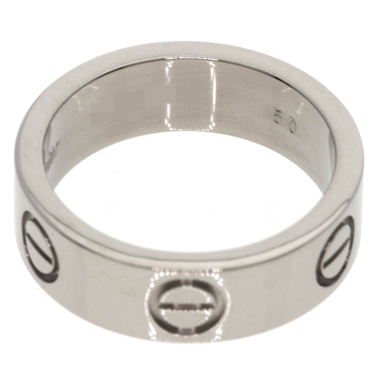 CARTIER love ring #50 Ring K18 White Gold Ladies [Used]