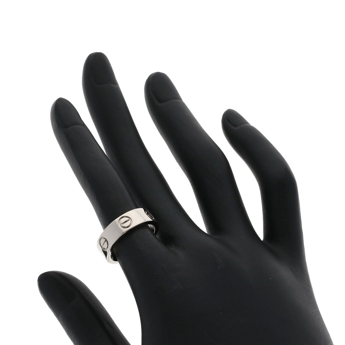 CARTIER love ring #50 Ring K18 White Gold Ladies [Used]